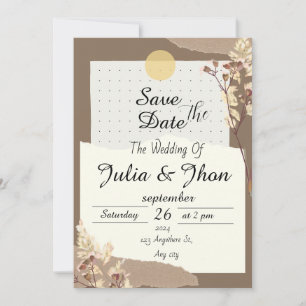 Elegant Wedding save the date Invitation