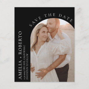 Elegant Wedding Save the Date Photo Card Flyer