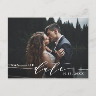 Elegant Wedding Save the Date Photo Postcard