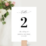 Elegant  Wedding Script Calligraphy Table Number<br><div class="desc">Elevate your wedding reception with our exquisite table numbers, designed to blend modern minimalism with romantic elegance. Each piece features delicate calligraphy details that gracefully captures the essence of your special day. Crafted with care, these table numbers serve as both a functional guide and a stunning décor element, ensuring that...</div>