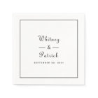 Elegant Wedding Script Minimalist Black White Chic