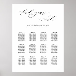 Elegant Wedding Seating Chart Sign