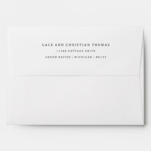 Elegant Wedding Serif Return Address Envelope