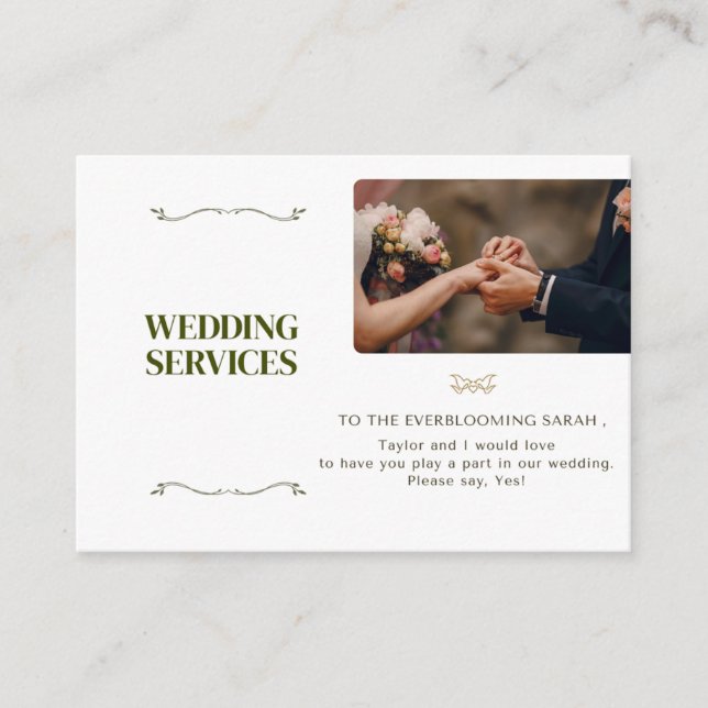 Elegant Wedding Services Invitation Flyer | Modern (Front)