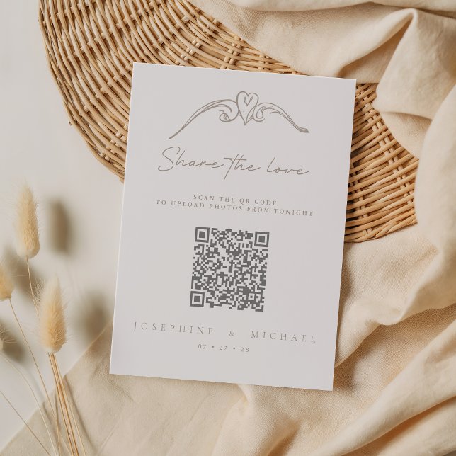 Elegant Wedding Share The Love Enclosure Card (Creator Uploaded)