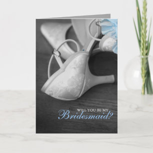 Elegant Wedding Shoes "Will You Be My Bridesmaid?" Invitation