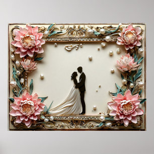 Elegant Wedding Silhouette Poster