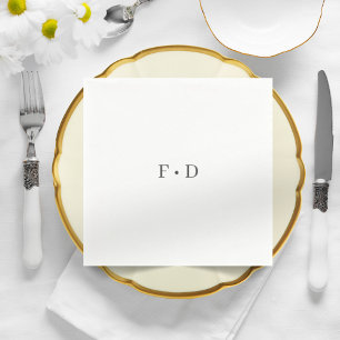 Elegant Wedding Simple Paper Napkins