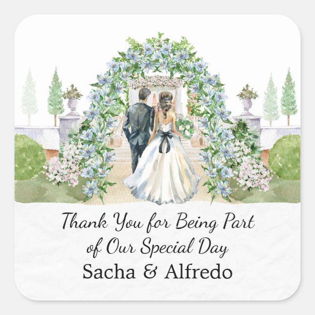 Elegant Wedding Sticker | love forever | bachelore (Front)
