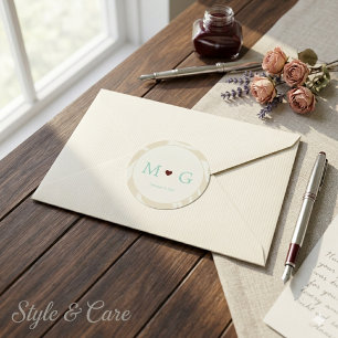 Elegant Wedding Sticker Refined Romantic Design