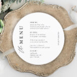 Elegant Wedding Table Circle Menu Cards<br><div class="desc">Elegant 5x7" Wedding Table Menu Cards Flat Menu Elegant Calligraphy Eat and Drink Wedding Menus | Simple Calligraphy Rustic Wedding Menus Wedding Menus,  Rustic Wedding Menu,  Floral Wedidng Menu,  Wedding Table Menu</div>