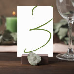 Elegant Wedding Table Number Card<br><div class="desc">Add a refined and elegant touch to your reception tables with this minimalist wedding table number card. Featuring a modern calligraphy-style number in a soft greenery tone, the design is both simple and sophisticated, making it a perfect complement to classic, garden, and contemporary wedding décor. The clean layout allows the...</div>