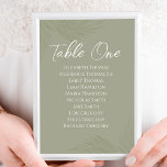Elegant Wedding Table Number Palm Leaves Card<br><div class="desc">Simple modern reception table number template an elegant wedding table number card, with simple calligraphy reception template, a minimalist palm leaves typography, an elegant reception weddings, classic classy stylish trendy, perfect for destination beach island resort weddings, unique botanical greenery leaves leaf, a custom wedding table number card, earth tone green...</div>