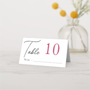 Elegant Wedding Table Number Place Card