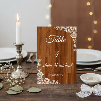 “Elegant Wedding Table Numbers – Personalized Set