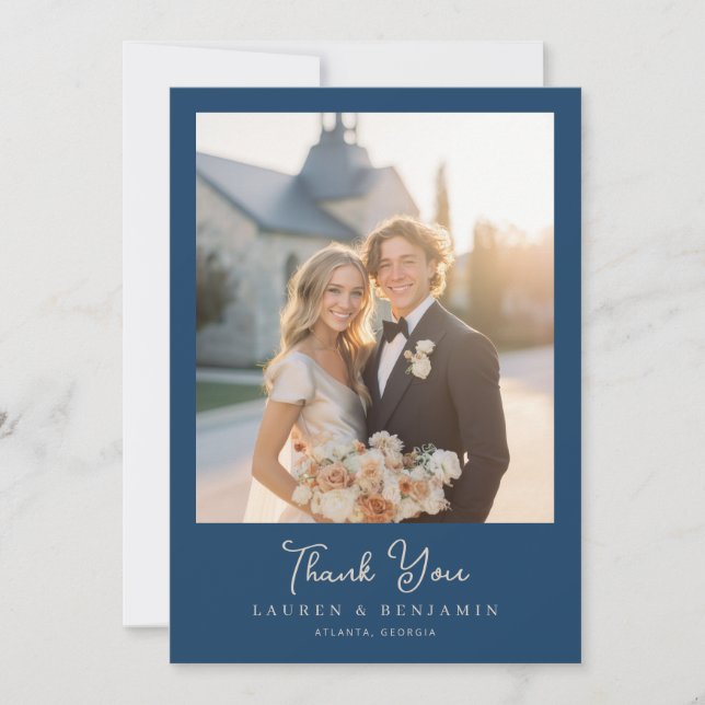 Elegant Wedding Thank You Card (Front)
