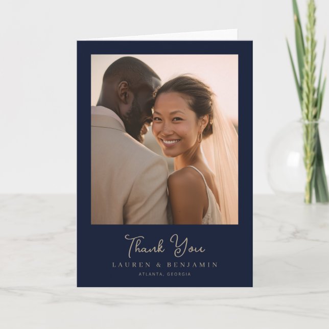 Elegant Wedding Thank You Card (Front)