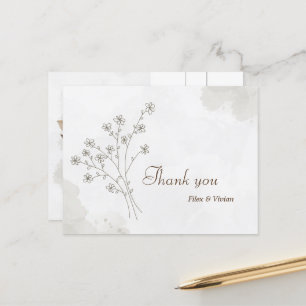 Elegant wedding Thank you card