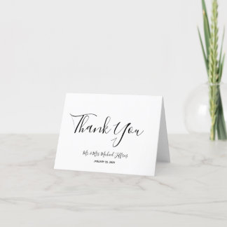 Elegant Wedding Thank You Card