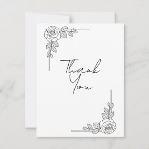 Elegant Wedding Thank You Card Classic Script De
