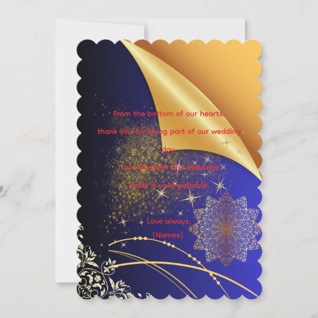 Elegant Wedding Thank You Card Template (Front)