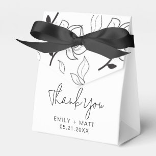 Elegant Wedding Thank You Floral Favour Boxes