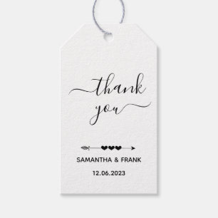 Elegant Wedding Thank You Gift Tags