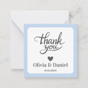 Elegant Wedding Thank You, Modern Calligraph Card