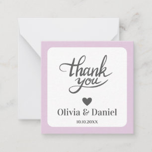 Elegant Wedding Thank You, Modern Calligraph Card
