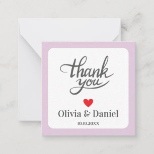 Elegant Wedding Thank You, Modern Calligraph Card