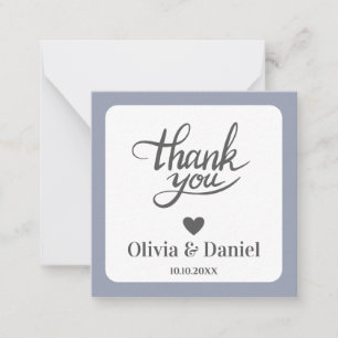 Elegant Wedding Thank You, Modern Calligraph Card