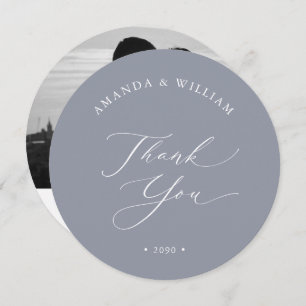 Elegant Wedding Thank You Photo Card