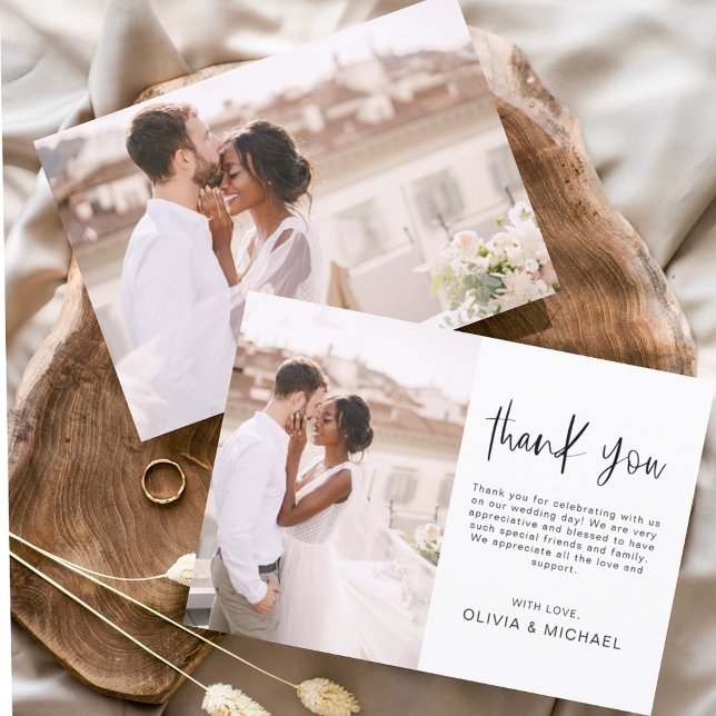 Elegant Wedding Thank You Photo Invitation (Creator Uploaded)