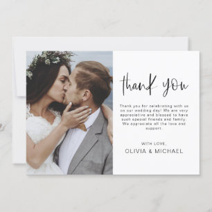 Elegant Wedding Thank You Photo Invitation