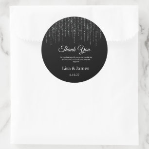 Elegant Wedding Thank You Stickers