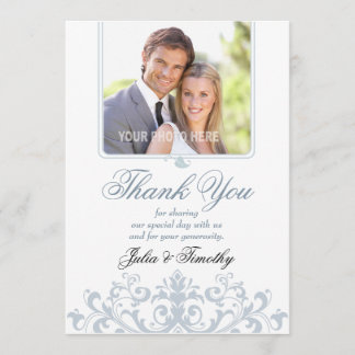 Elegant Wedding Thank You (Vertical) Card