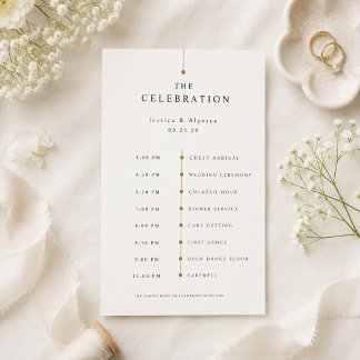 Elegant Wedding Timeline Card