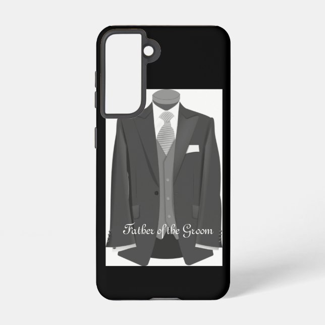 Elegant Wedding Tuxedo Suit Father of the Groom Samsung Galaxy S21 Case (Back)