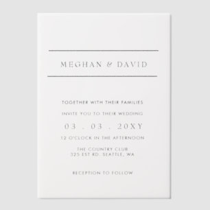 Elegant Wedding Vellum Invitations