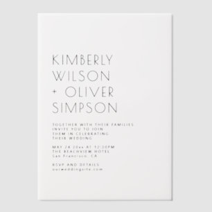 Elegant Wedding Vellum Invitations