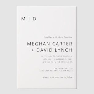 Elegant Wedding Vellum Invitations