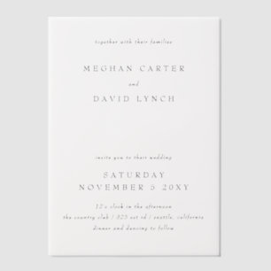 Elegant Wedding Vellum Invitations