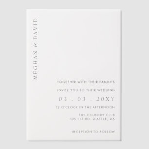 Elegant Wedding Vellum Invitations