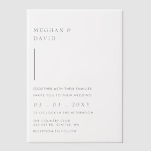 Elegant Wedding Vellum Invitations