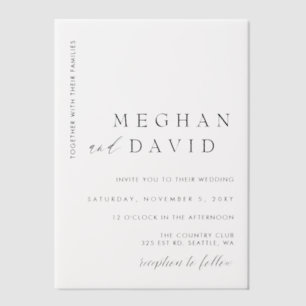 Elegant Wedding Vellum Invitations