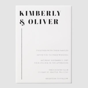 Elegant Wedding Vellum Invitations