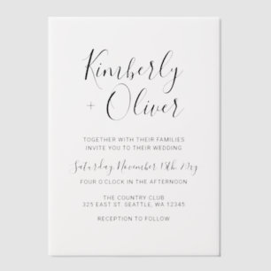 Elegant Wedding Vellum Invitations