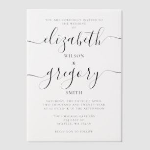 Elegant Wedding Vellum Invitations