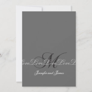 Elegant Wedding Wedding Invitations Monogram M