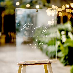 Elegant Wedding Welcome Acrylic Sign